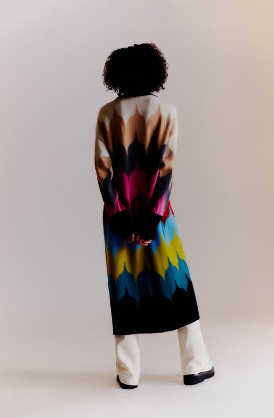 circus hotel Rigato Long Cardigan Multicolor | Knitwear