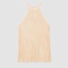 Patrizia Pepe Astral Sleeveless Rhinestone-Embellished Mesh Top Nude | Tops