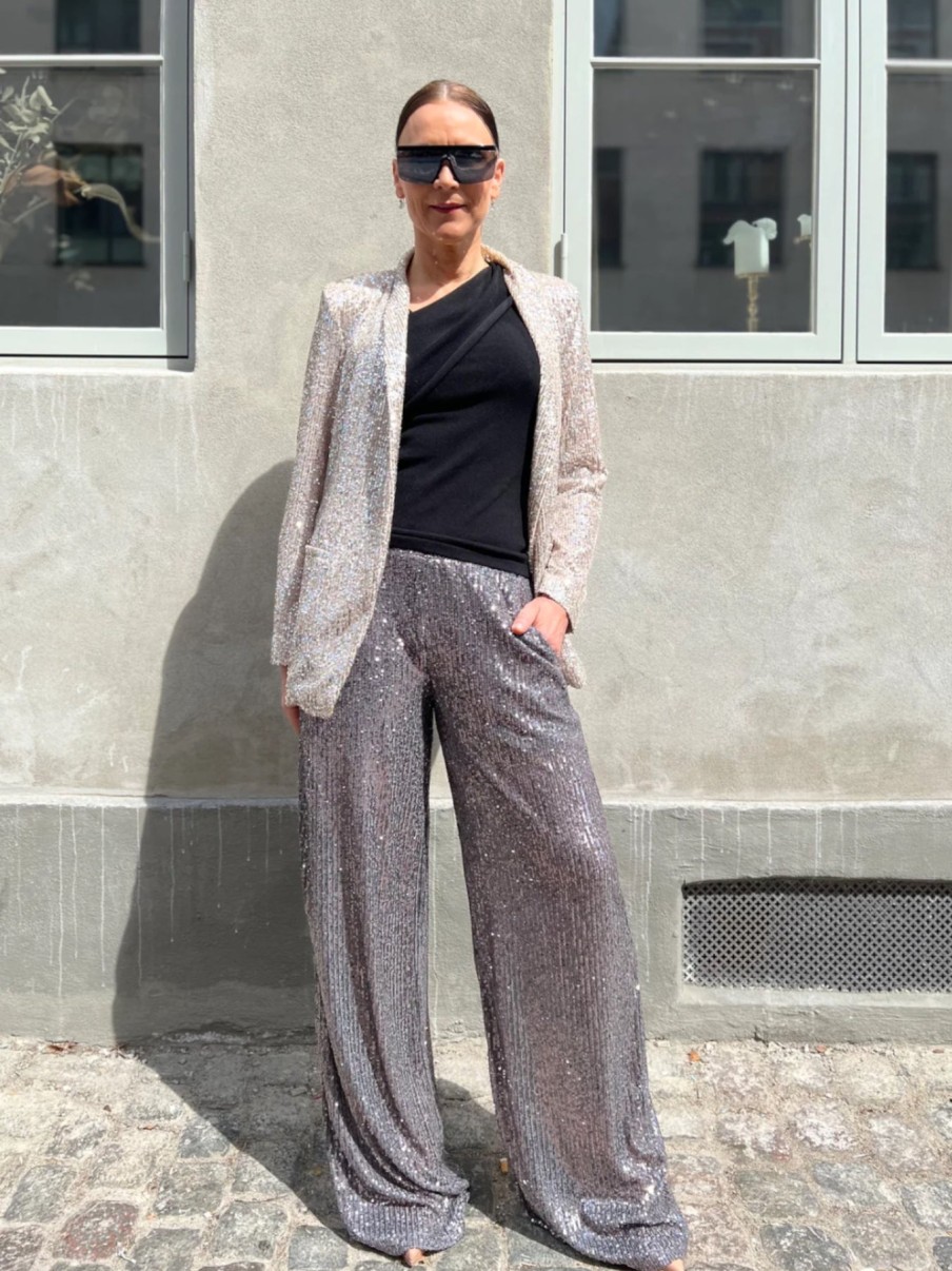 Alessandra Gallo Venere Sequin Palazzo Trousers | Pants