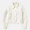 CLOSED Italien Fabric Cropped Jacket Ivory White | Jackets