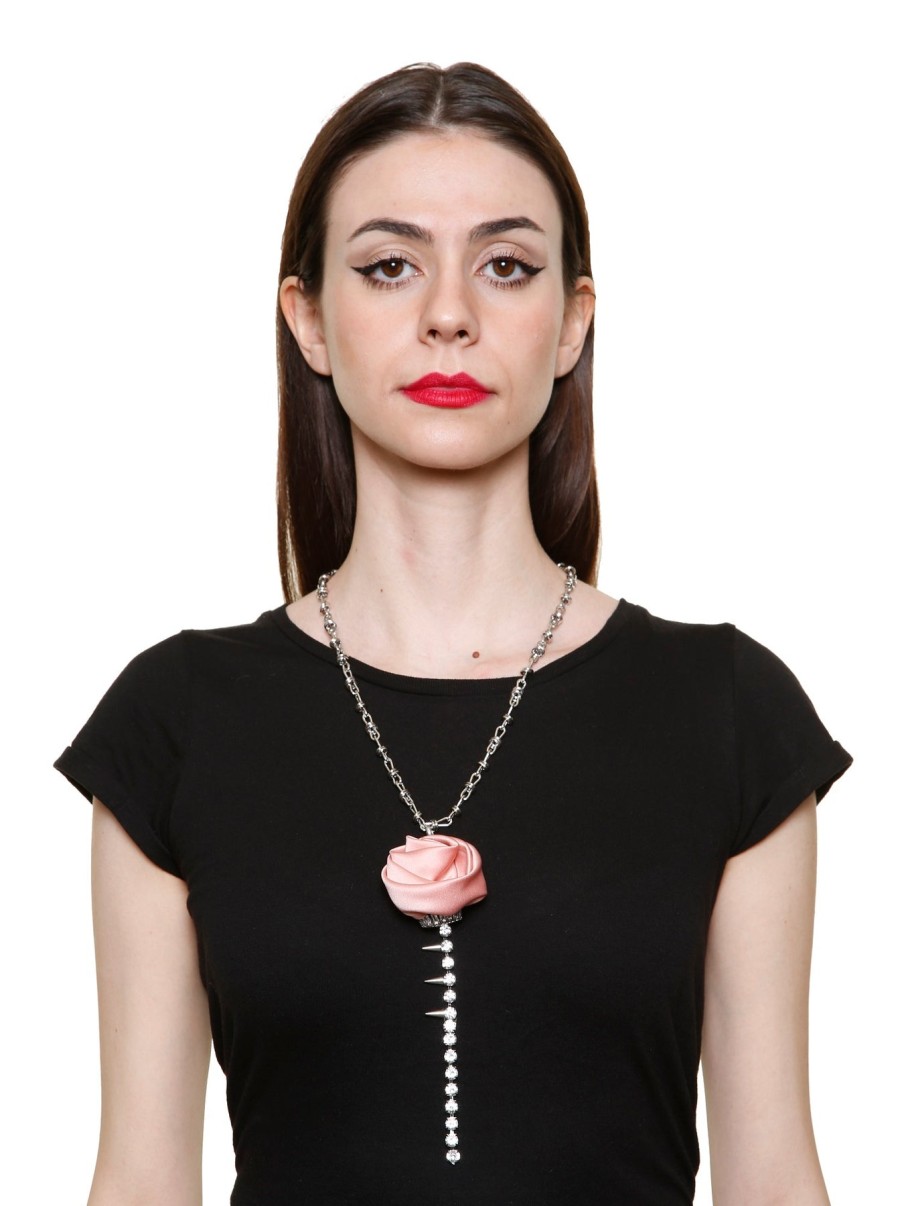 Radá Rose Brass Strass Necklace Nude | Necklaces