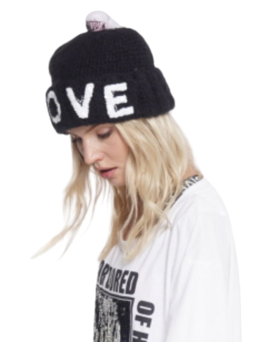 House Of Mua Mua Love Beanie Black | Hats