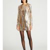 Halston Maude Chevron Sequin Dress Gold/Silver | Dresses & Jumpsuits