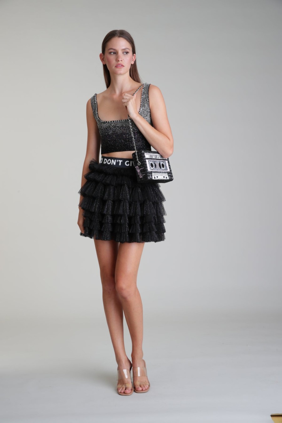 House Of Mua Mua I Don´T Give A Chic Tulle Skirt Black | Occasionwear