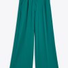 SemiCouture Roma Stitch Palazzo Pants Green | Pants