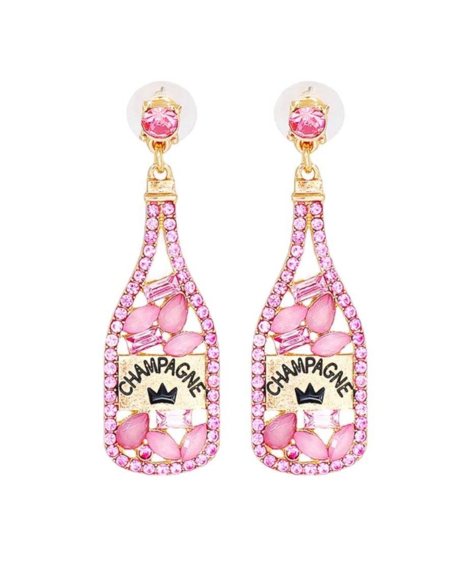 MdL Champagne Pink Crystal Earrings | Earrings