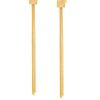 Federica Tosi Long Daisy Earrings Gold Plated | Earrings