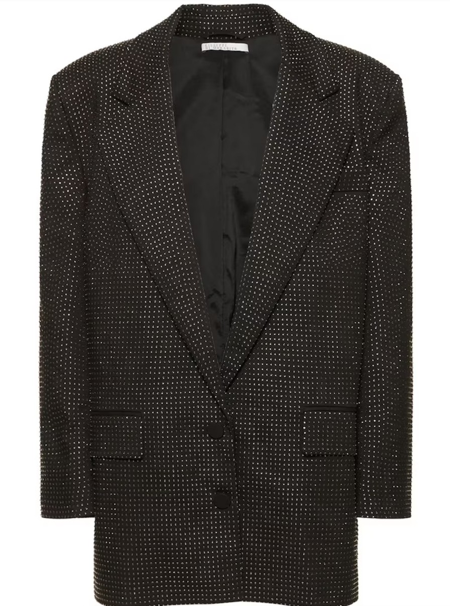 Giuseppe di Morabito Swaroski Oversize Blazer Black | Blazers