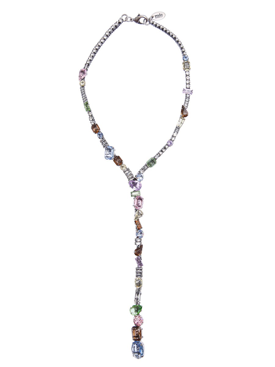 Radá Chain Necklace Embroidered With Crystals And Stones | Occasionwear