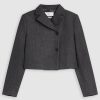 CLOSED Italien Wool Cropped Blazer Grey Charcoal | Businesswear