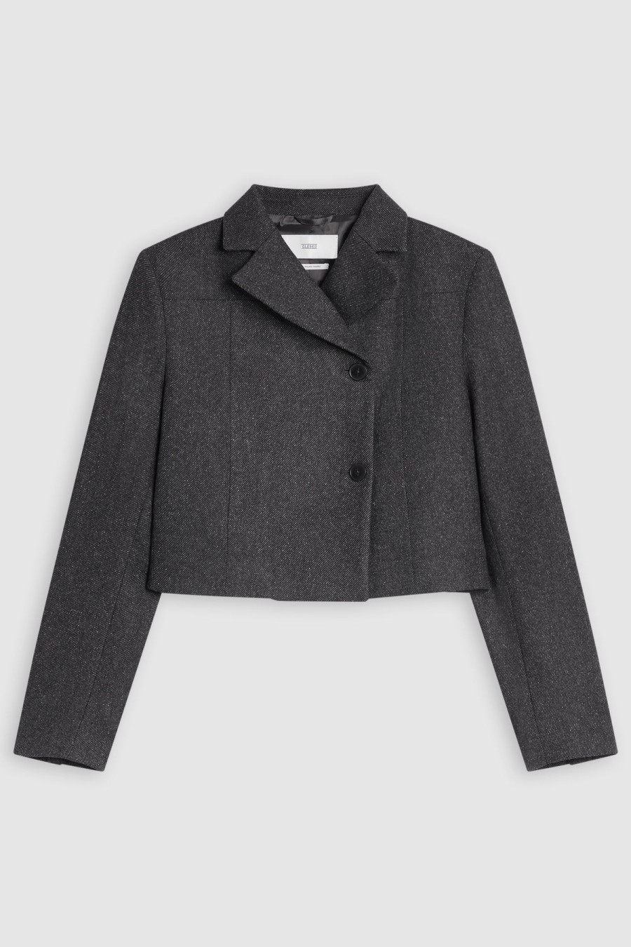 CLOSED Italien Wool Cropped Blazer Grey Charcoal | Businesswear