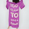 House Of Mua Mua Too Glam To Give A Damn Kimono Purple | Vacationwear