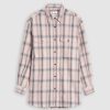 CLOSED Checked Cotton Flannel Shirt Dusty Blush | Shirts & Blouses