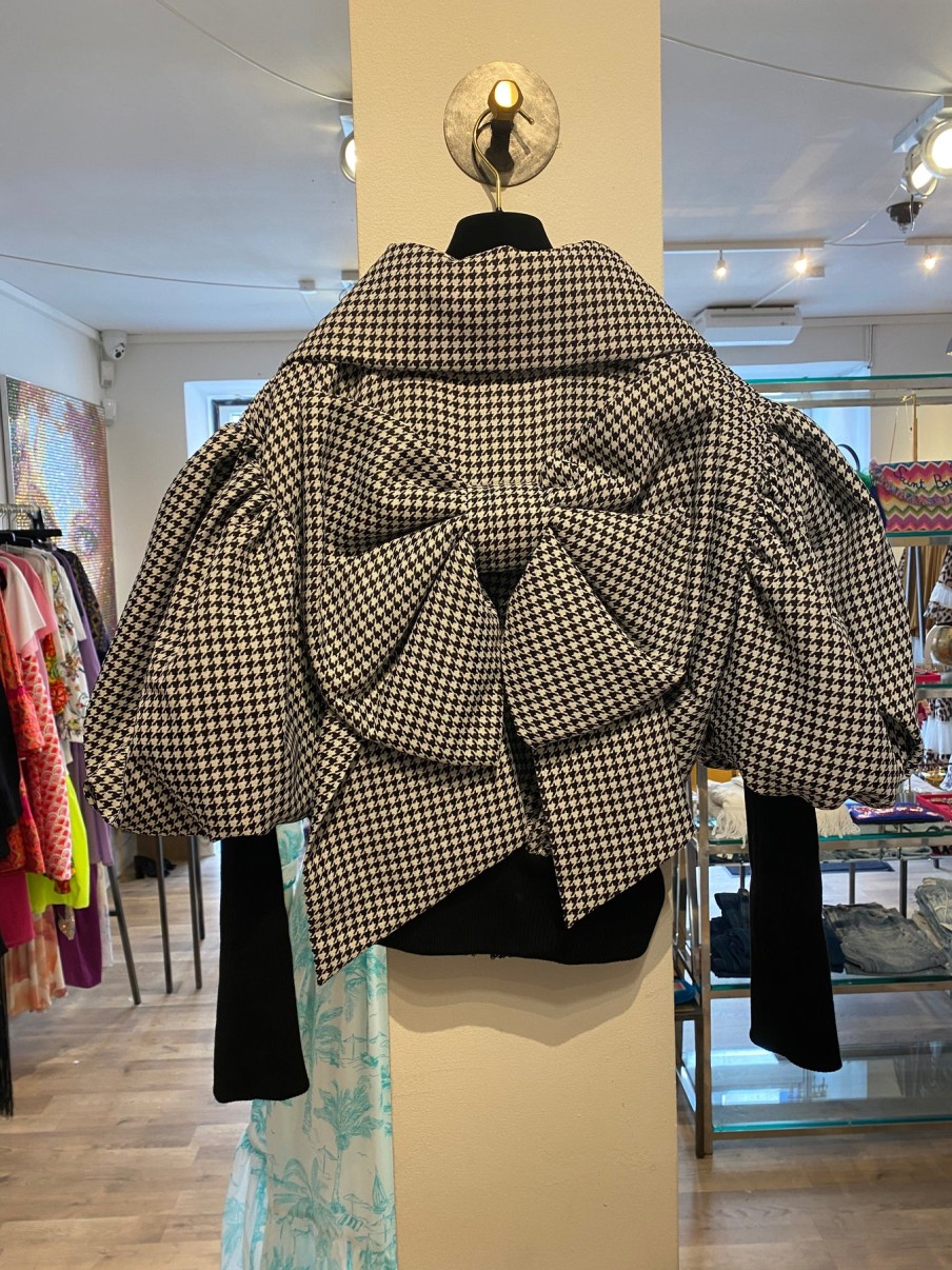 Viktor&Rolf Bow Houndstooth Bomber Black/White | Jackets