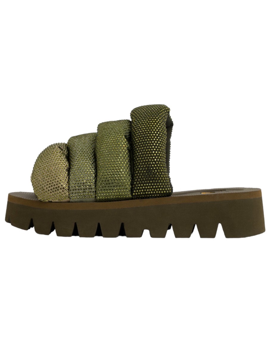 Ahdiid Cargo Slippers Green | Flats