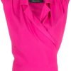 Federica Tosi Wrapped Sleeveless Shirt Pink | Businesswear