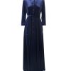 Alessandra Gallo Clelia Long Velour Dress Blue | Occasionwear