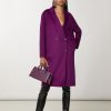 Patrizia Pepe Cloth Double Coat Purple | Outerwear