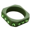 Mélange de Luxe Square Bangle Bracelet With Colorful Crystals Green | Bracelets