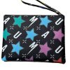 House Of Mua Mua Mua Star Two Color Faux Leather Zip Pochette | Bags