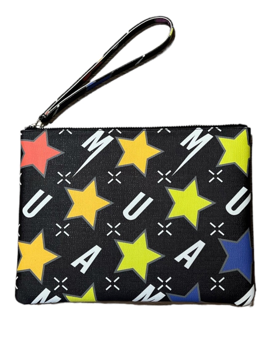 House Of Mua Mua Mua Star Two Color Faux Leather Zip Pochette | Bags