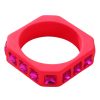 Mélange de Luxe Square Bangle Bracelet With Colorful Crystals Pink | Bracelets