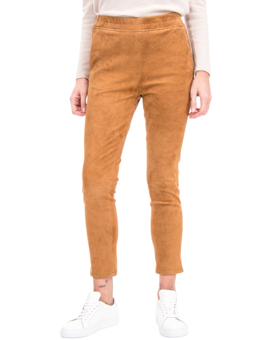 Arma Fabrizia Stretch Suede Trousers Cigar | Pants