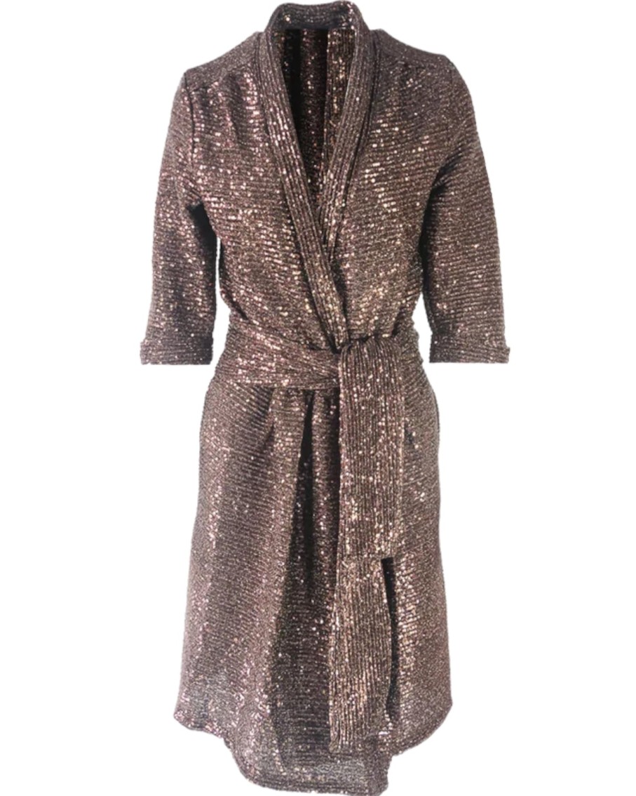 Alessandra Gallo Ginevra Sequin Mini Dress Brown | Dresses & Jumpsuits