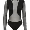 Federica Tosi Mesh Cut-Out Body Black | Tops