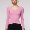 Giuseppe di Morabito Wool Knit With Tubular Detail Light Pink | Knitwear