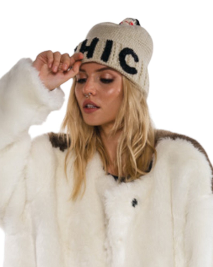 House Of Mua Mua Chic Beanie Beige | Hats