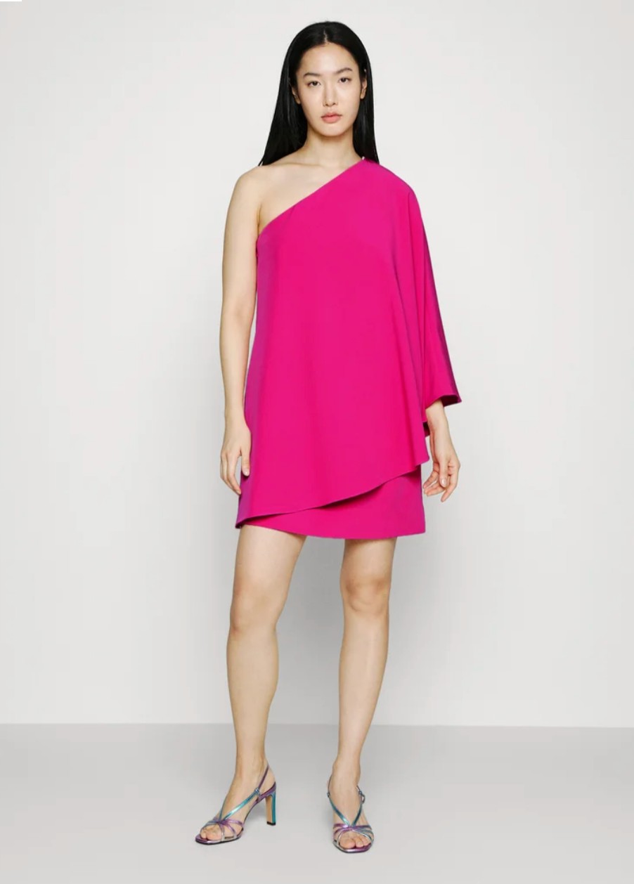 Halston One Shoulder Dress Pink | Dresses & Jumpsuits