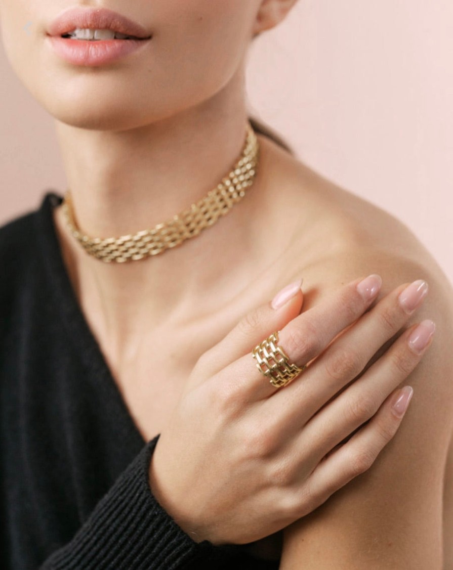 Federica Tosi Dalia Gold Plated Ring | Rings