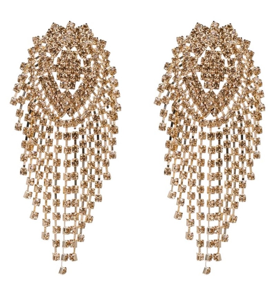 Melange de Luxe Bling Bling Swarovski Crystal Earrings Gold | Earrings