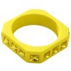 Mélange de Luxe Square Bangle Bracelet With Colorful Crystals Yellow | Bracelets