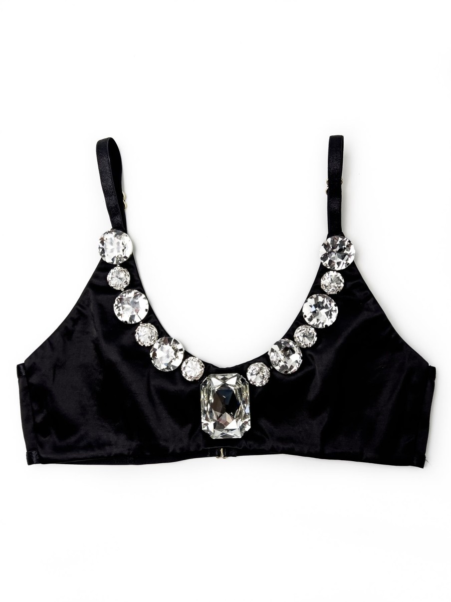 Radá Glass Stone Bra Top Black | Tops