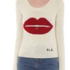 Philosophy Di Lorenzo Serafini Red Lips Wool Knit White | Knitwear