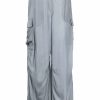 Aspesi Wide-Leg Cargo Trousers Soft Blue | Pants