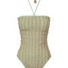 Hanne Bloch Pompom Swimsuit Mint Green | Vacationwear