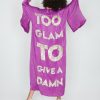 House Of Mua Mua Too Glam To Give A Damn Kimono Purple | Occasionwear