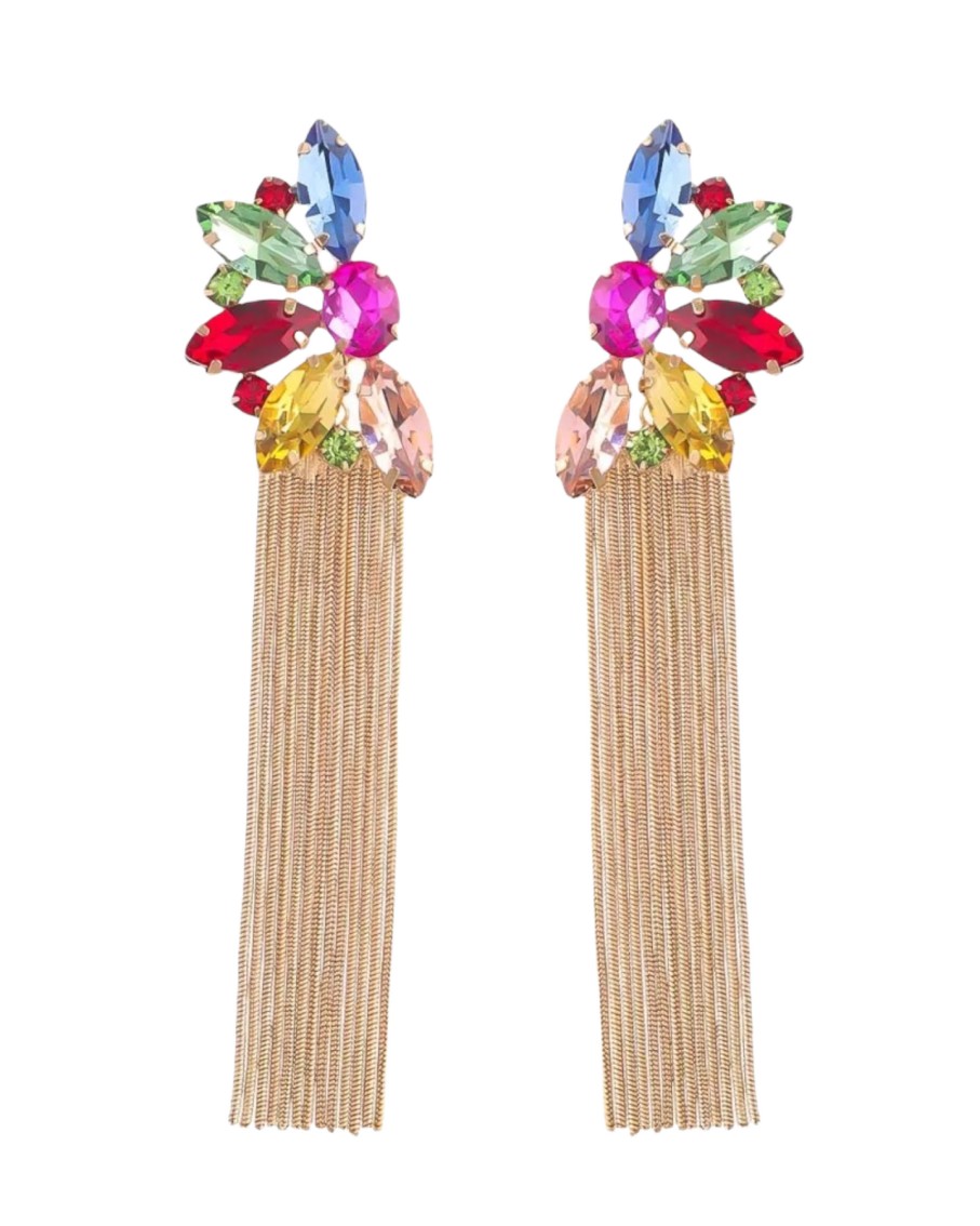 MdL Half Flower Multicolor Earrings | Earrings