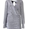 Alessandra Gallo Zoe Sequin Mini Dress Silver | Occasionwear