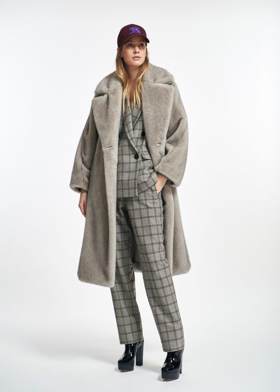 ESSENTIEL Edict Oversized Faux Coat Grey | Outerwear