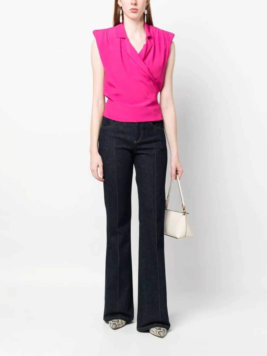 Federica Tosi Wrapped Sleeveless Shirt Pink | Shirts & Blouses